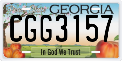 GA license plate CGG3157