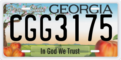 GA license plate CGG3175