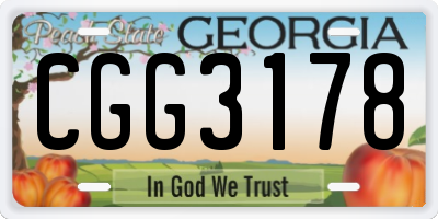 GA license plate CGG3178