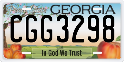 GA license plate CGG3298