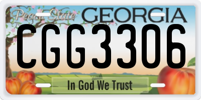 GA license plate CGG3306