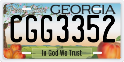GA license plate CGG3352