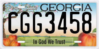 GA license plate CGG3458