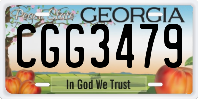 GA license plate CGG3479