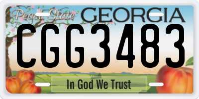 GA license plate CGG3483