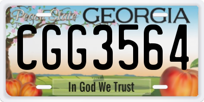 GA license plate CGG3564