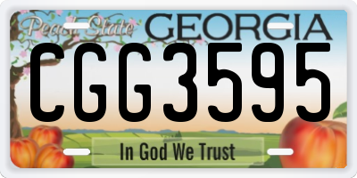 GA license plate CGG3595