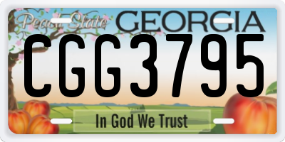 GA license plate CGG3795