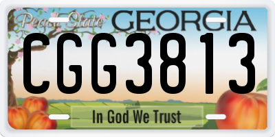GA license plate CGG3813