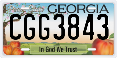 GA license plate CGG3843