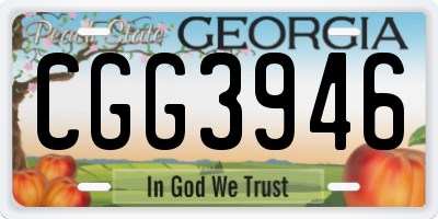 GA license plate CGG3946