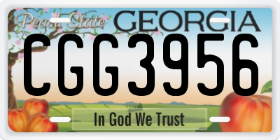 GA license plate CGG3956