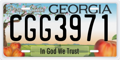 GA license plate CGG3971