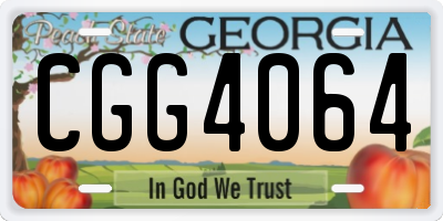 GA license plate CGG4064