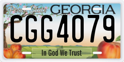 GA license plate CGG4079