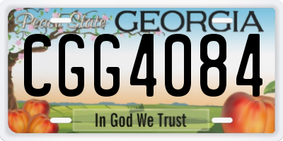 GA license plate CGG4084