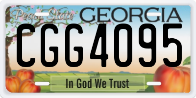 GA license plate CGG4095