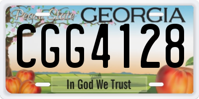 GA license plate CGG4128