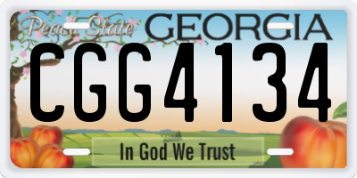 GA license plate CGG4134