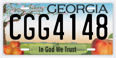 GA license plate CGG4148