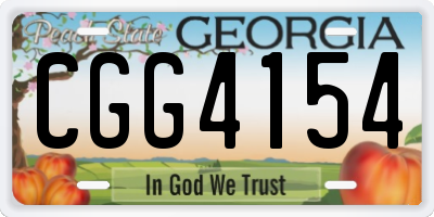 GA license plate CGG4154