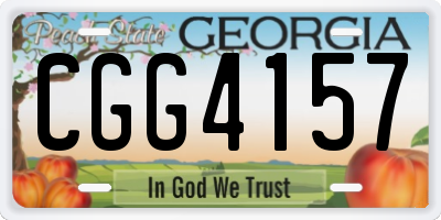 GA license plate CGG4157