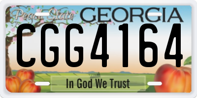 GA license plate CGG4164