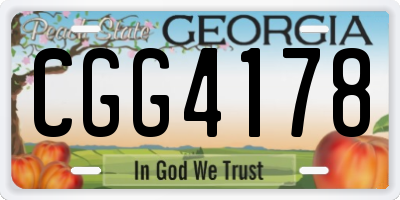 GA license plate CGG4178