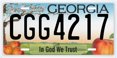 GA license plate CGG4217