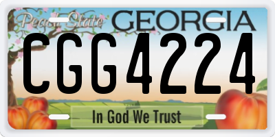 GA license plate CGG4224