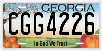 GA license plate CGG4226