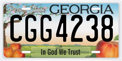 GA license plate CGG4238