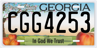 GA license plate CGG4253