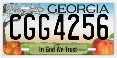 GA license plate CGG4256
