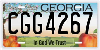 GA license plate CGG4267
