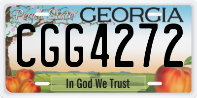 GA license plate CGG4272