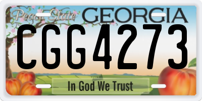 GA license plate CGG4273