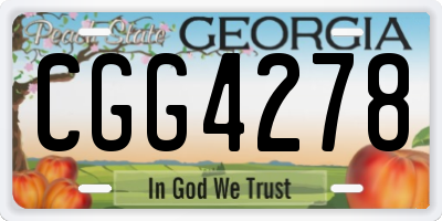 GA license plate CGG4278