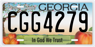 GA license plate CGG4279