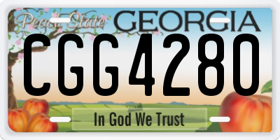 GA license plate CGG4280