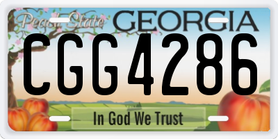 GA license plate CGG4286