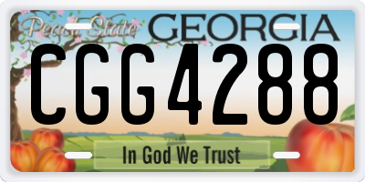 GA license plate CGG4288