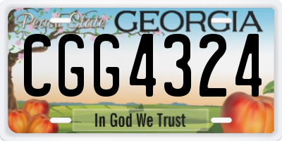 GA license plate CGG4324