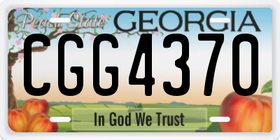 GA license plate CGG4370
