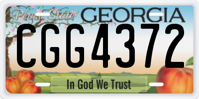 GA license plate CGG4372