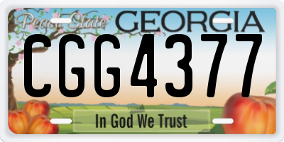 GA license plate CGG4377