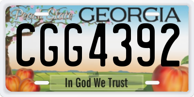 GA license plate CGG4392