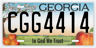 GA license plate CGG4414