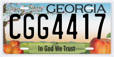 GA license plate CGG4417