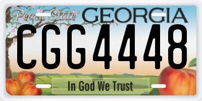 GA license plate CGG4448